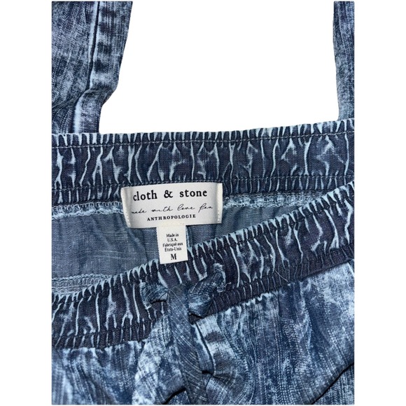 CLOTH and STONE Womens M Tencel Loose Jeans Pants Wide Barrel Leg Jogger Cargo - Picture 3 of 12